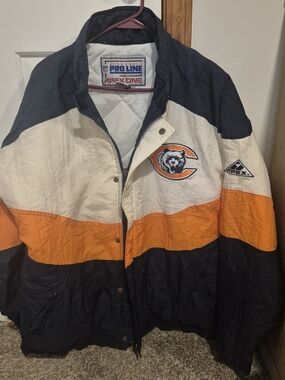 Pro Line Apex One Men's Chicago Bears Colorblock Jacket - Navy/White/Orange